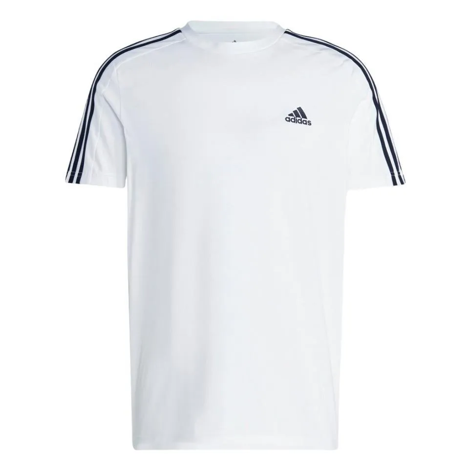 CAMISETA ADIDAS BLANCA 3 RAYAS NEGRAS