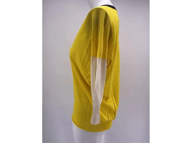 Camiseta de punto LEETHA.Cachemira S internacional Amarillo 