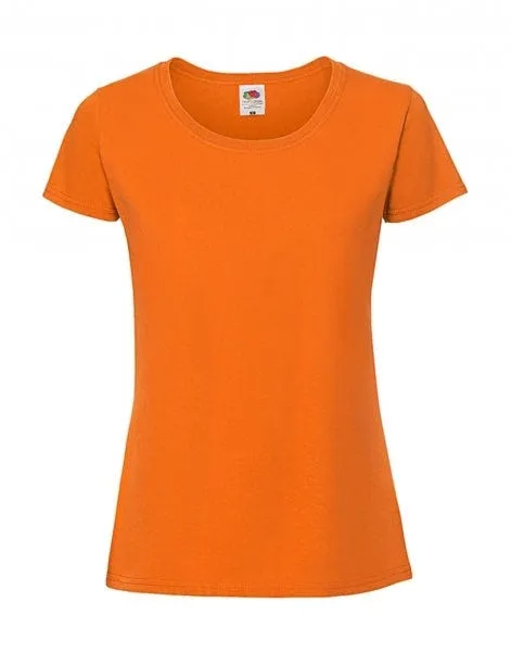 Camiseta Fruit of the Loom Iconic 195 Ringspun Premium manga corta mujer