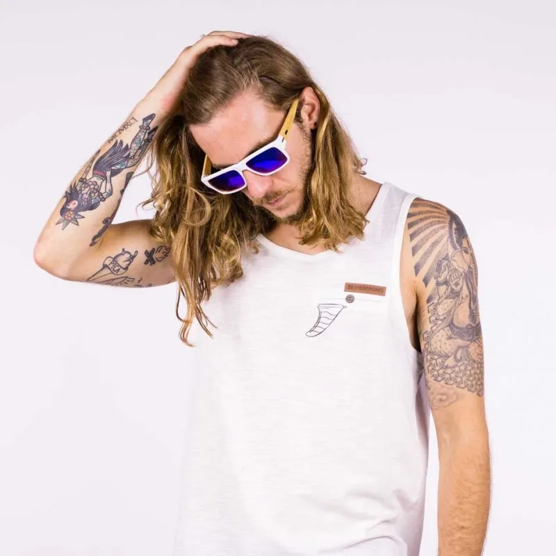 CAMISETA HYDROPONIC HOMBRE DIVERTIDA TIRANTES FIN TT WHITE REF. 1903202 BLANCA