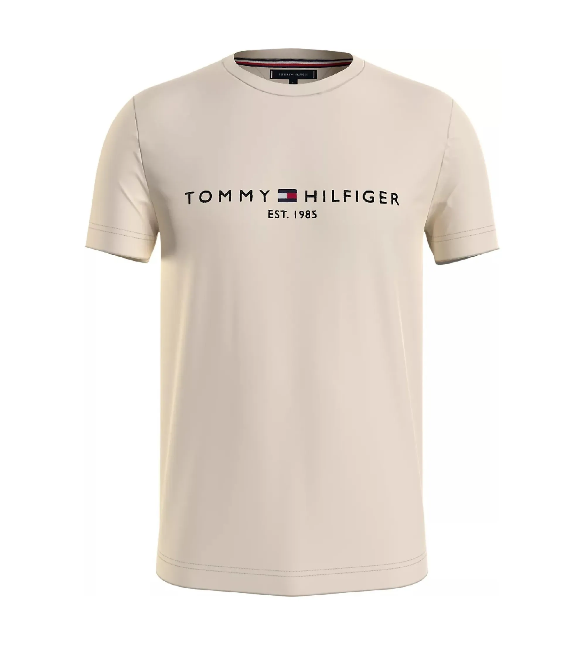 Camiseta Logo Bordado beige