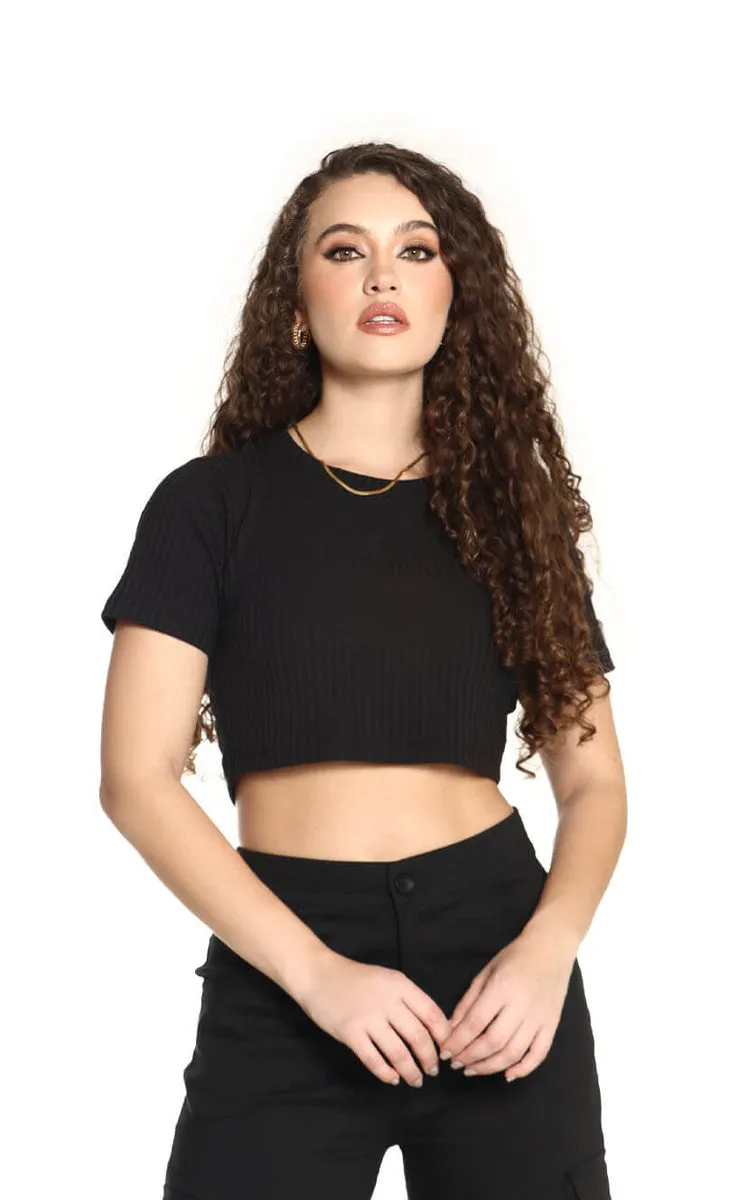 Camiseta Negra Cropped
