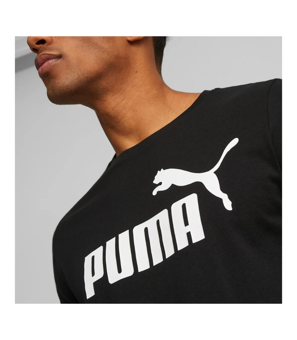 Camiseta Puma Essentials Logo Negra