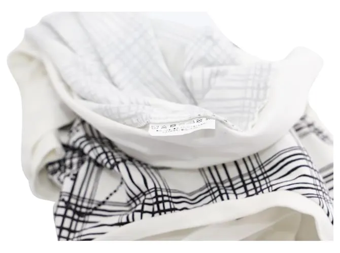Camiseta Weekend Max Mara Plaid en algodón estampado blanco 
