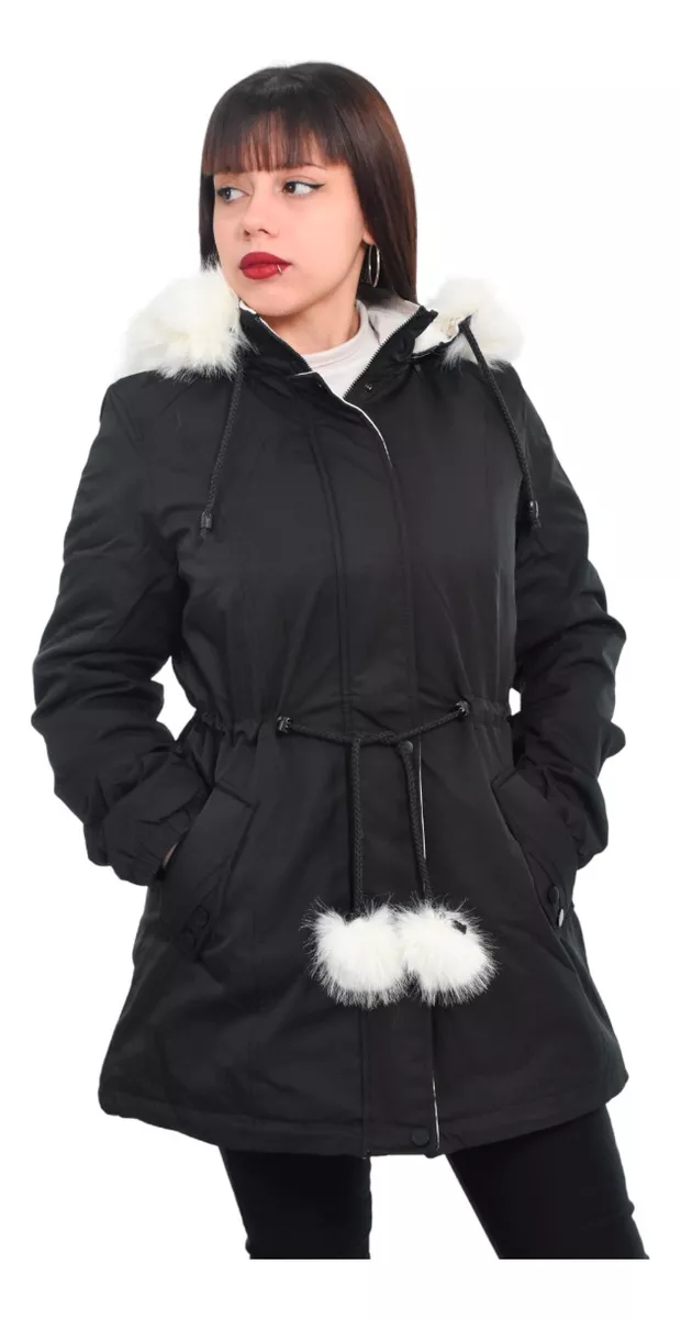 Campera Parka Importada Mujer Invierno Con Piel Yd 6365