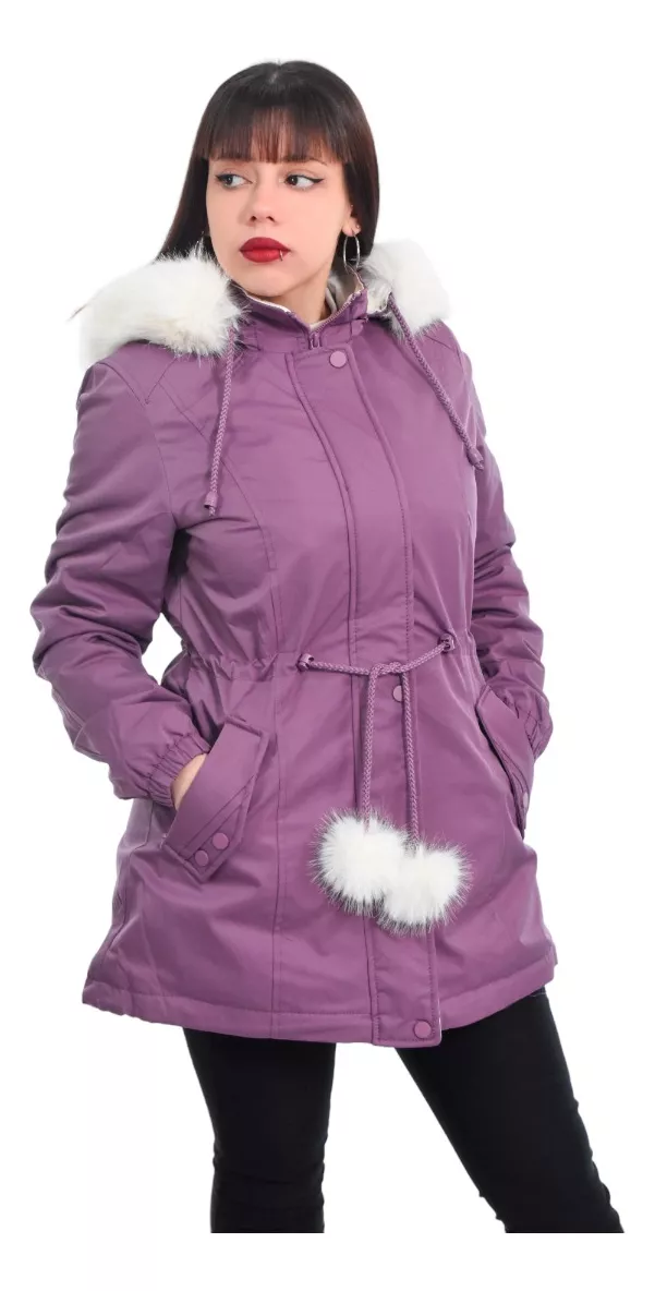 Campera Parka Importada Mujer Invierno Con Piel Yd 6365