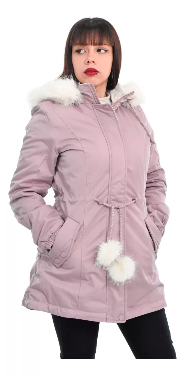 Campera Parka Importada Mujer Invierno Con Piel Yd 6365