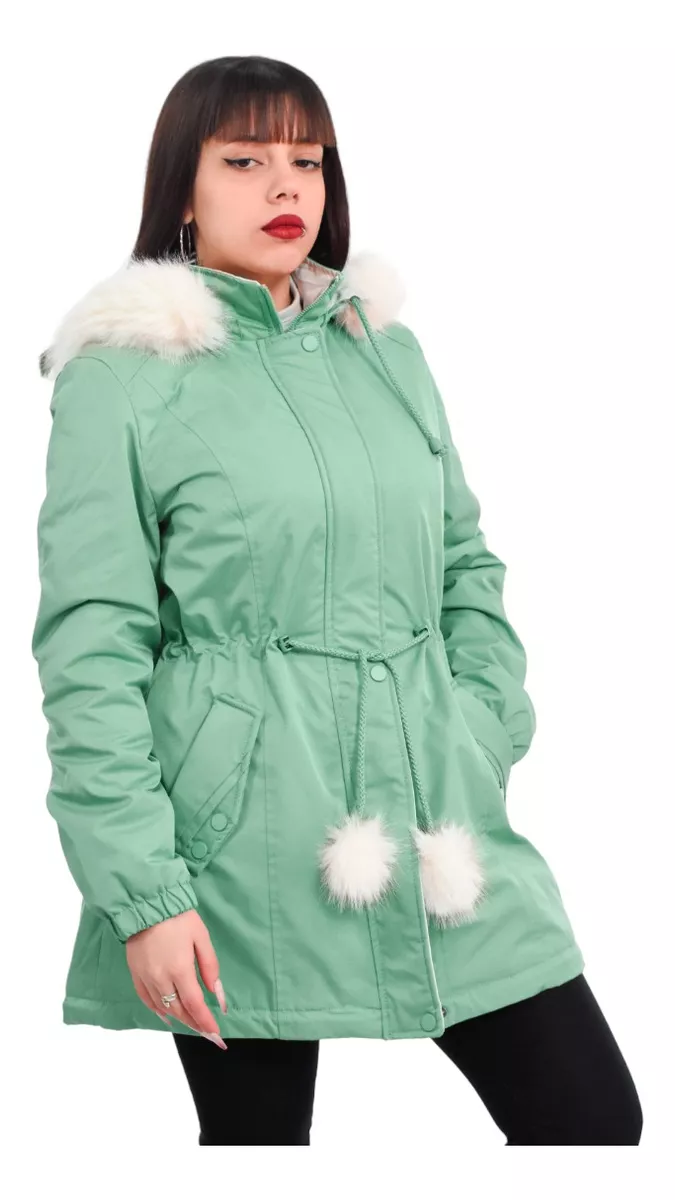 Campera Parka Importada Mujer Invierno Con Piel Yd 6365