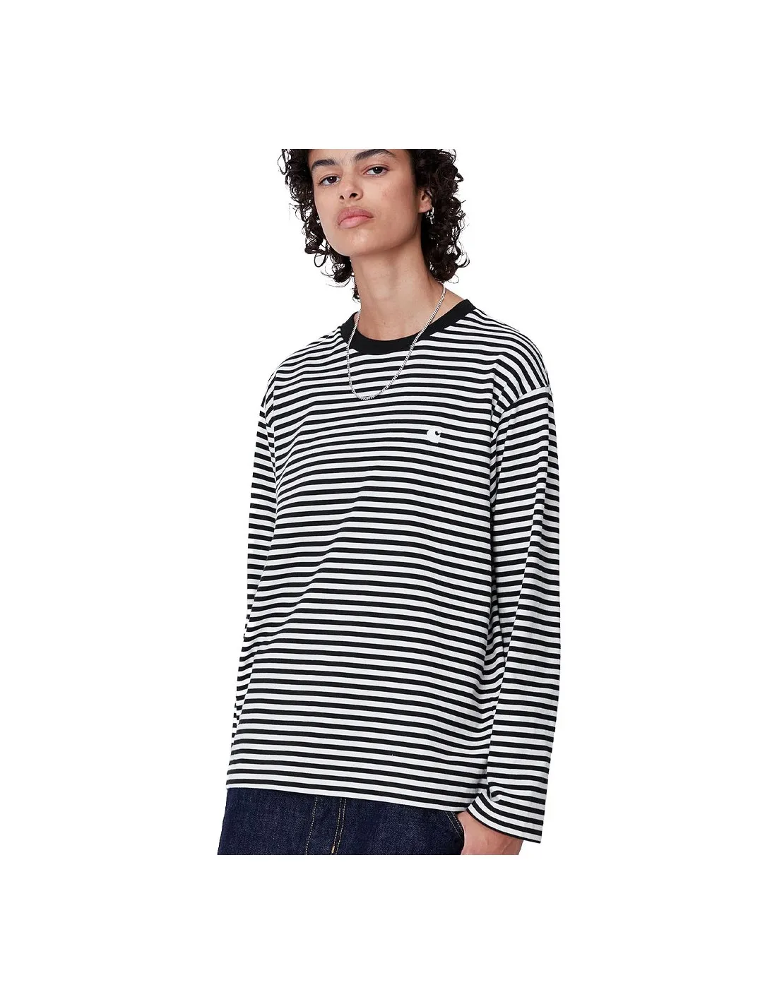 CARHARTT WIP W' L/S VERNER STRIPE BLACK/WAX