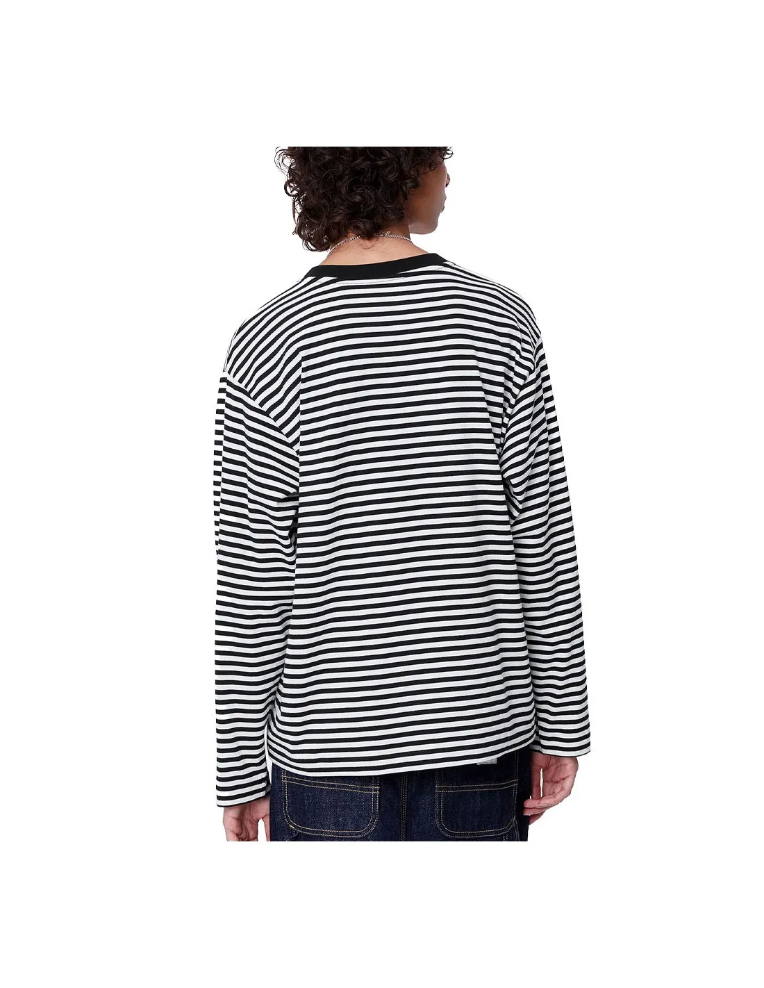 CARHARTT WIP W' L/S VERNER STRIPE BLACK/WAX