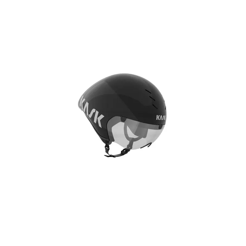 CASCO CONTRARRELOJ BICICLETA KASK BAMBINO PRO EVO CON VISERA TRANSPARENTE (NEGRO210)