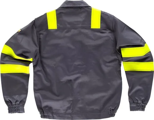 Cazadora ignífuga y antiestática Gris Amarillo