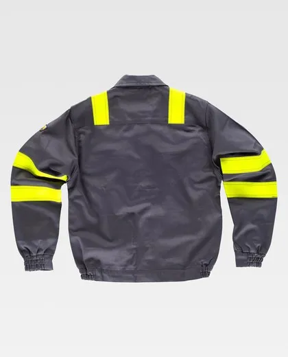 Cazadora ignífuga y antiestática Gris Amarillo