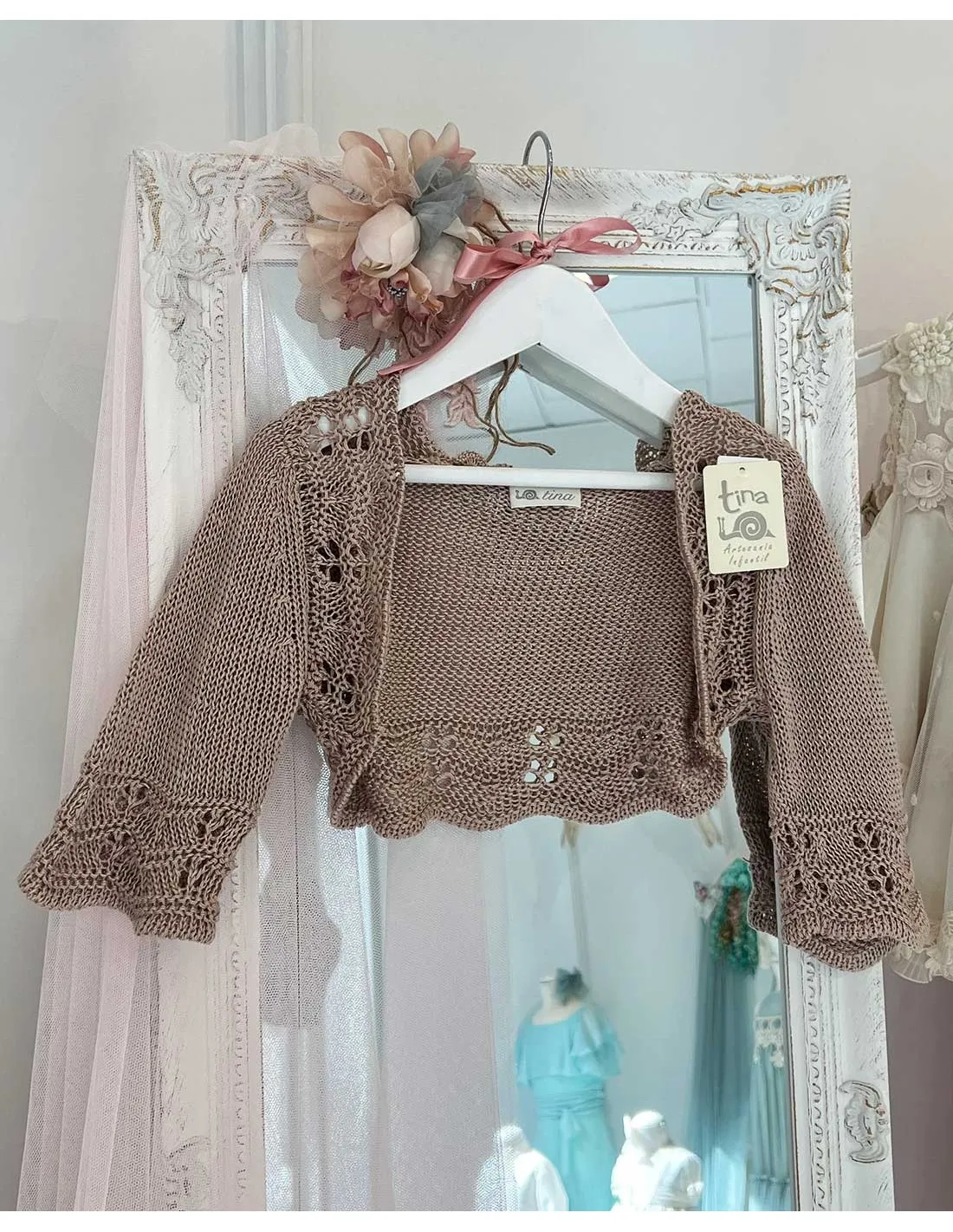 Chaqueta Ceremonia Niña Piedra Tina de Perlé Egipcio