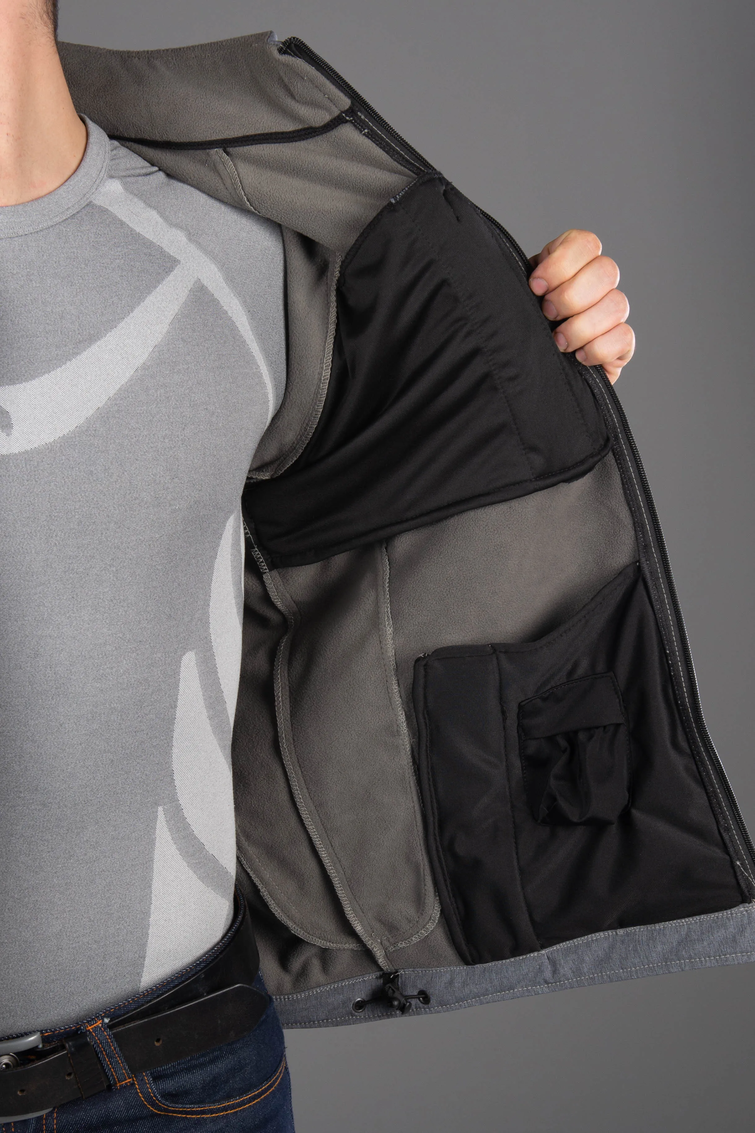 Chaqueta Softshell 24MX Team con Mangas Extraíbles Gris