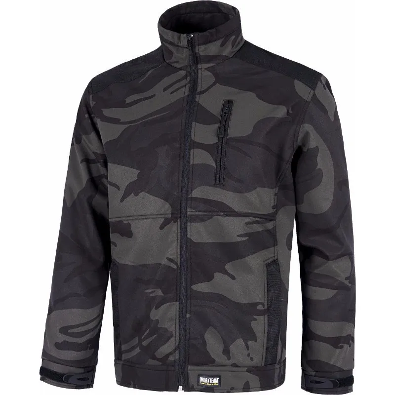 Chaqueta Workshell con estampado de camuflaje WORKTEAM S8510 Sport
