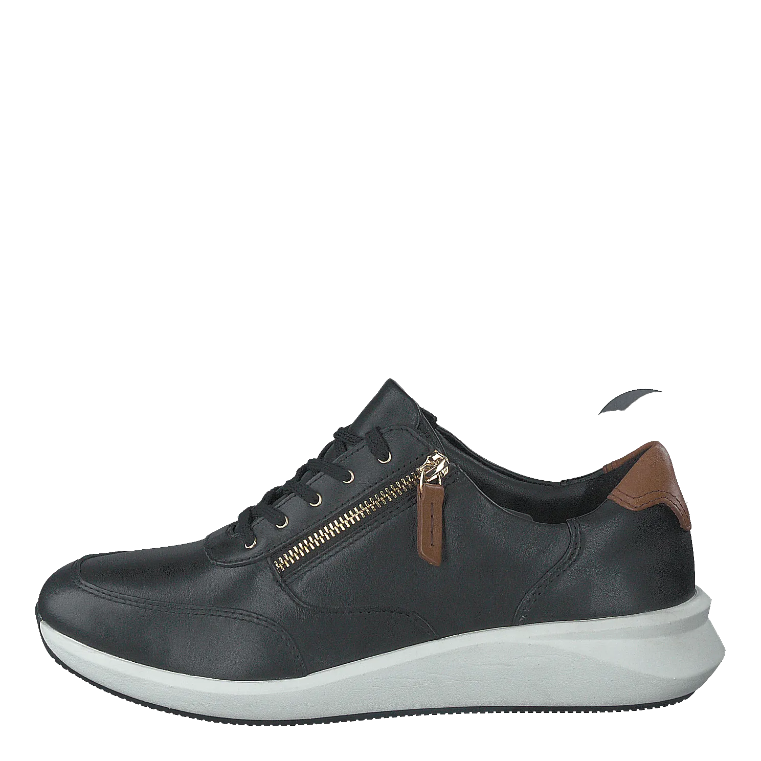 Clarks zapatos Un Rio Zip Black Leather