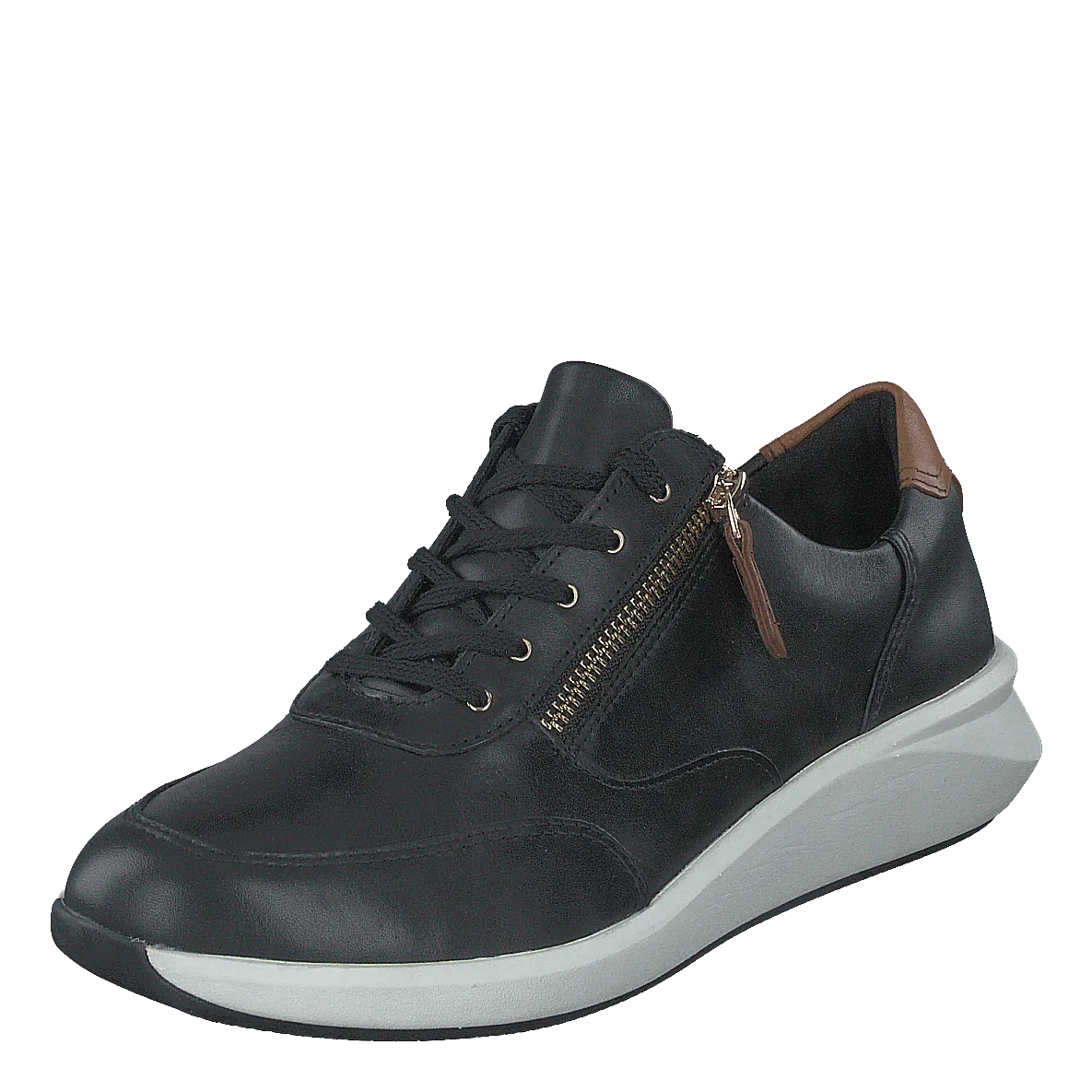 Clarks zapatos Un Rio Zip Black Leather