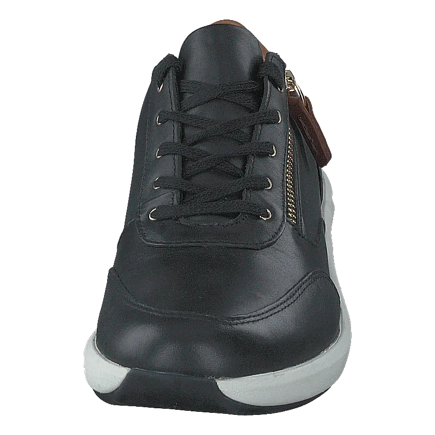 Clarks zapatos Un Rio Zip Black Leather