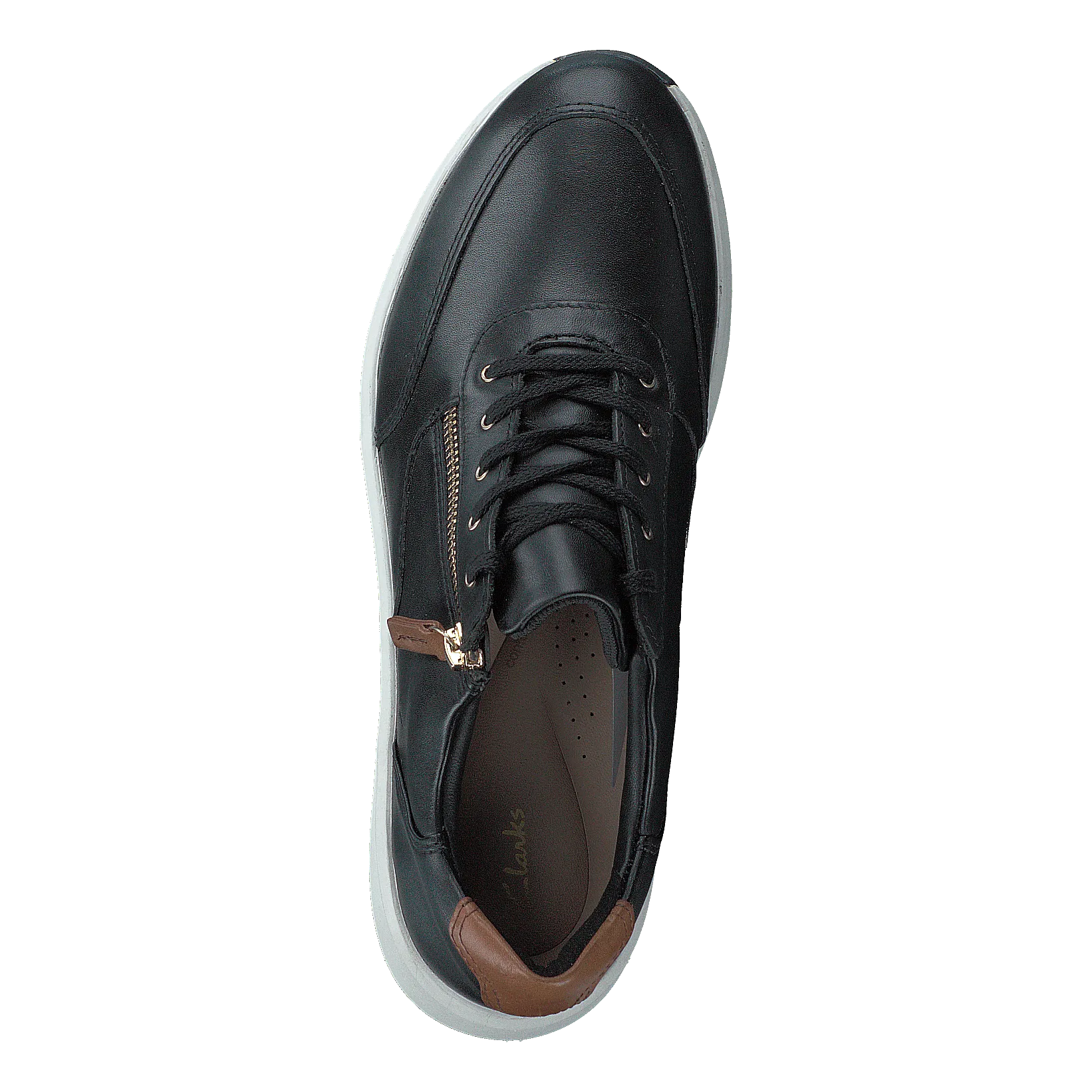 Clarks zapatos Un Rio Zip Black Leather