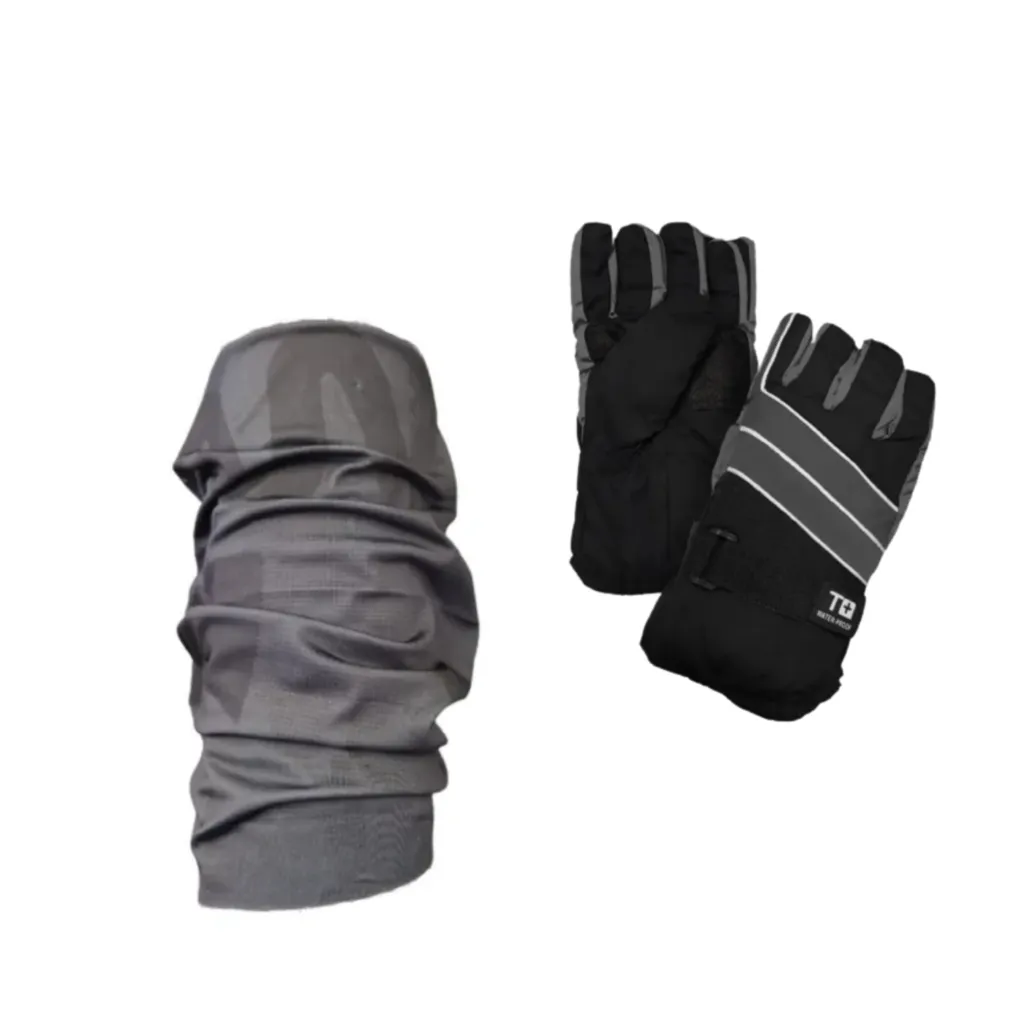 Combo Mix!cuello Termico Salomon+guantes Termicos Trav Tech
