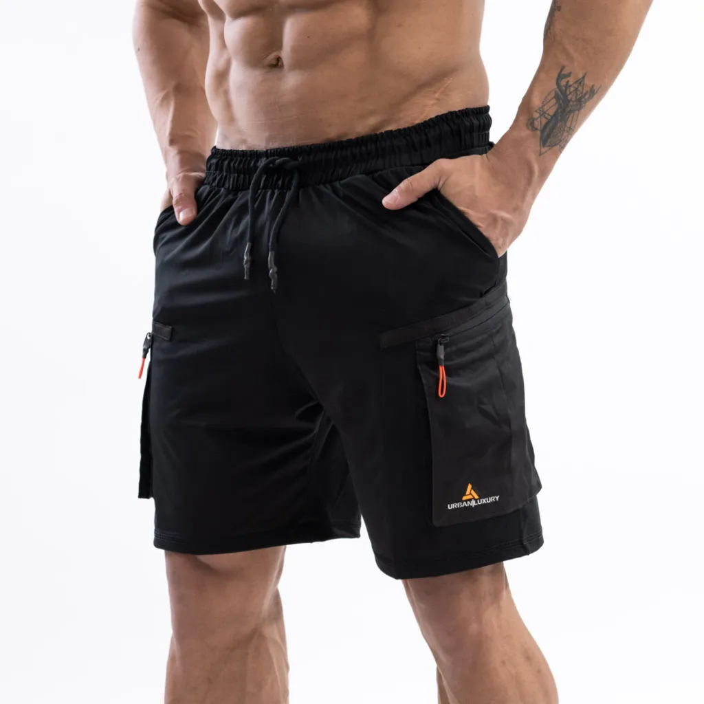 Conjunto Deportivo! 2 Remeras Hombre+ Short Cargo Bolsillos