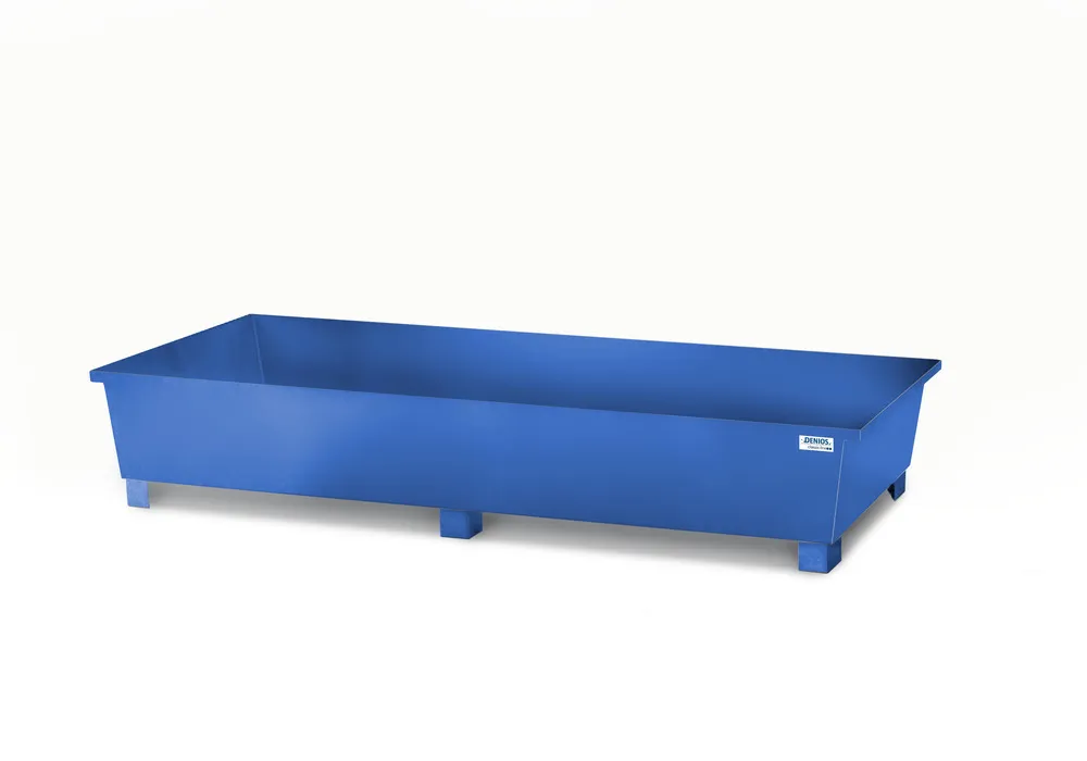 Cubeto inferior para estanterías de acero lacado, para 2700 mm de ancho, 2680 x 1300 x 486 mm