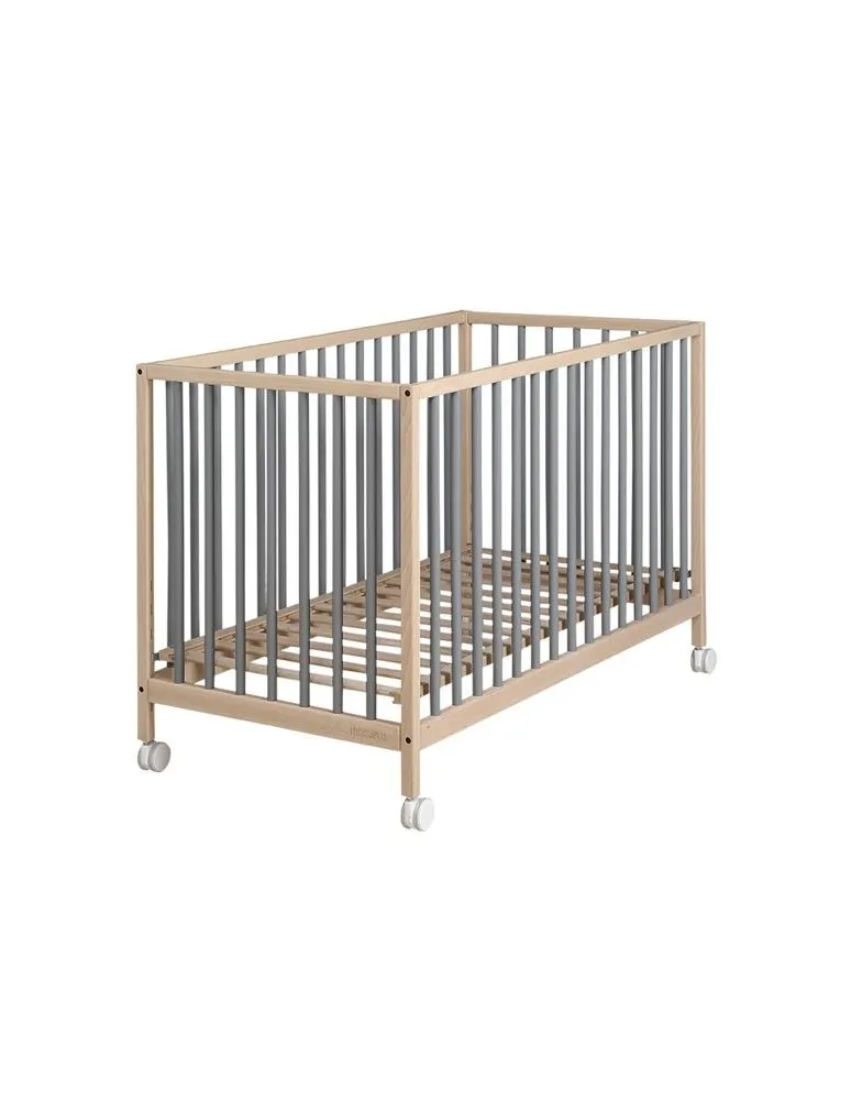 CUNA DE 120 X 60 MOUNTAIN CERA NATURAL/GRIS