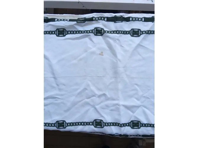 Céline Bufandas Verde Blanco roto 