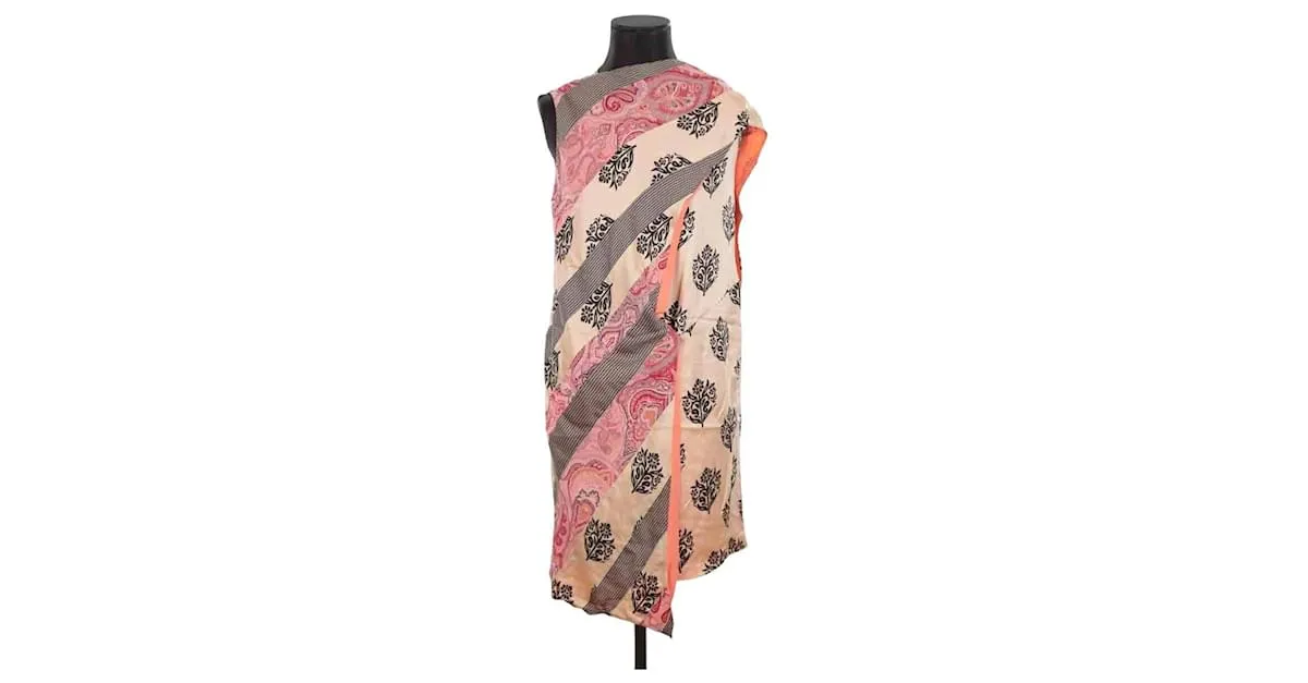 Céline Vestido de seda Multicolor 