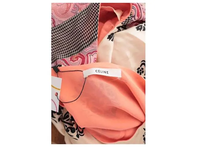Céline Vestido de seda Multicolor 