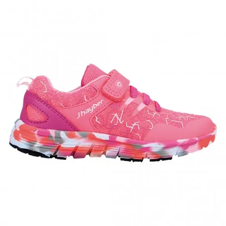 Deportivo Niña Coral Transpirable Con Velcro. J'hayber