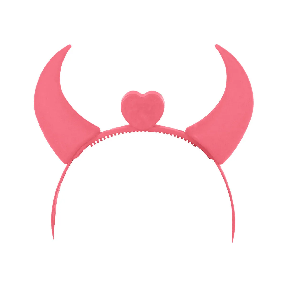 Diadema con Cuernos de Diablito color Rosa para Disfraz