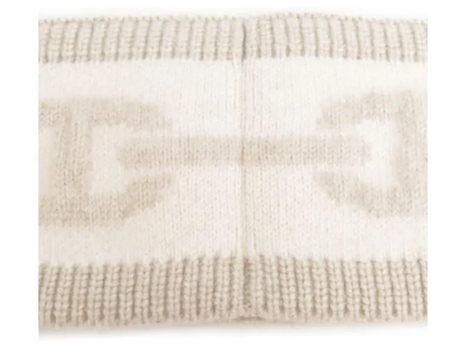 Diadema de cachemira Chaine d'Ancre de Hermès Beige 