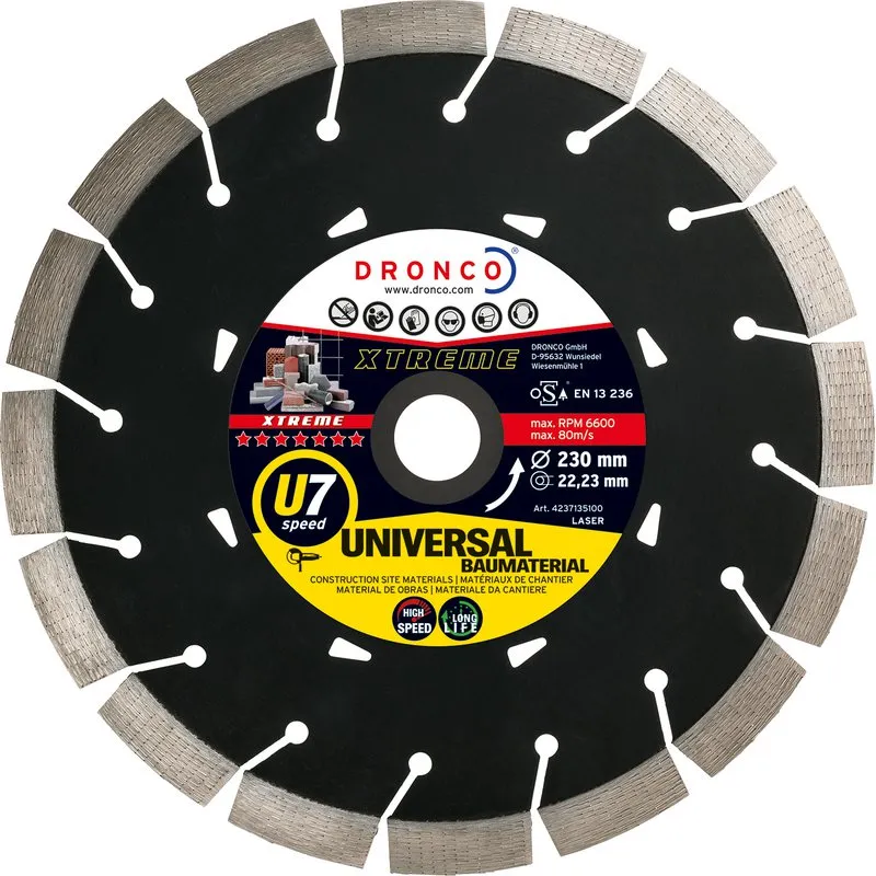 DISCO DE DIAMANTE EVOLUTION U7 SPEED  UNIVERSAL OBRA (ANTES ERM) DRONCO