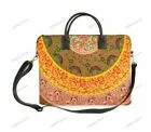Diseño Lujo Estampado Cuero Aspecto Bolsa para Portátil Correa Ajustable Hombro