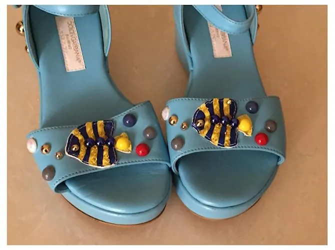 Dolce & Gabbana Sandalias infantiles Azul 