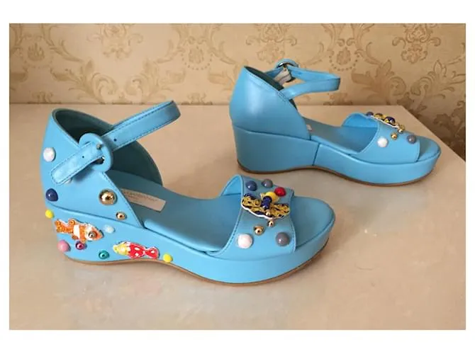 Dolce & Gabbana Sandalias infantiles Azul 