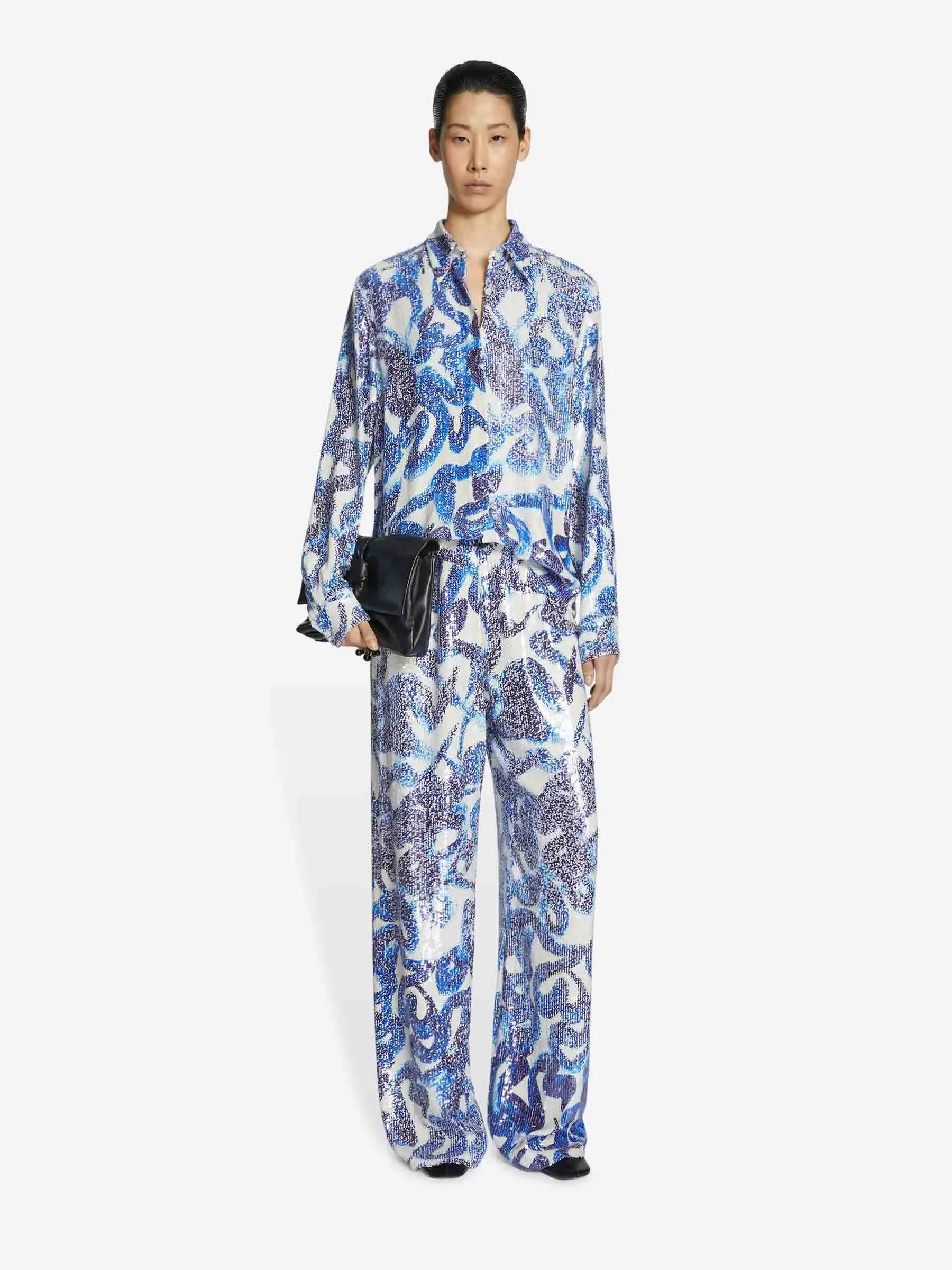 Dries Van Noten Pantalones con Lentejuelas
