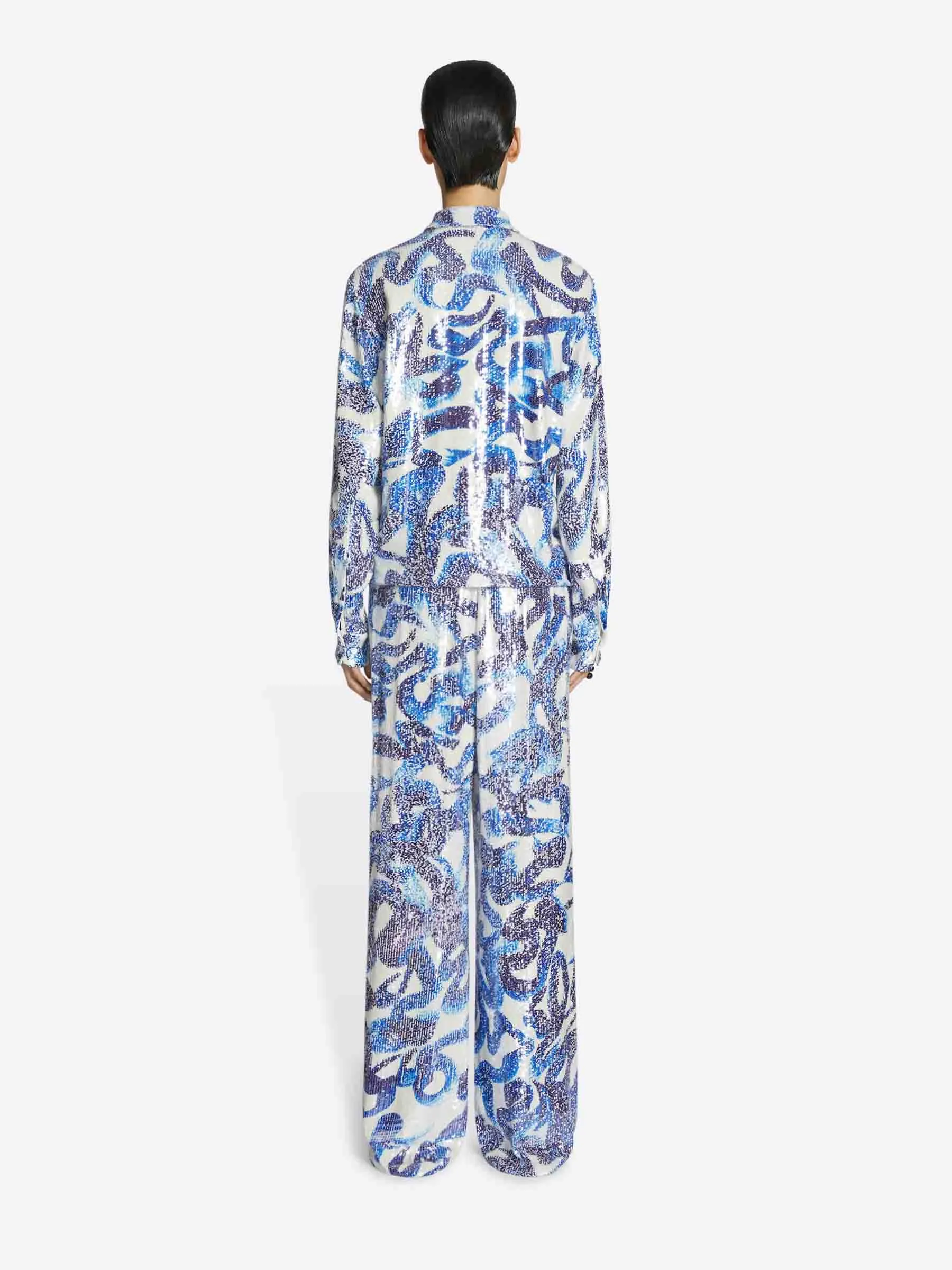 Dries Van Noten Pantalones con Lentejuelas