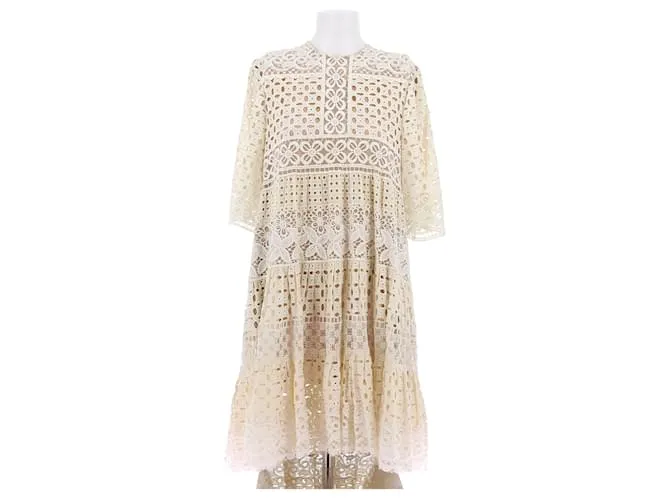 ELIE SAAB Vestidos T.FR 40 Algodón Blanco 