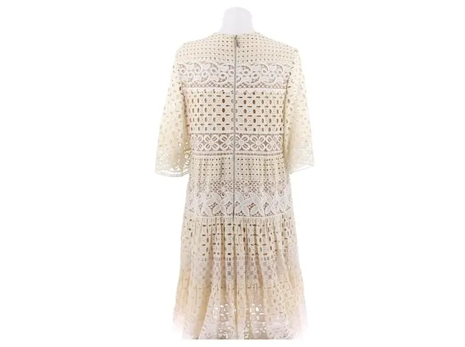 ELIE SAAB Vestidos T.FR 40 Algodón Blanco 
