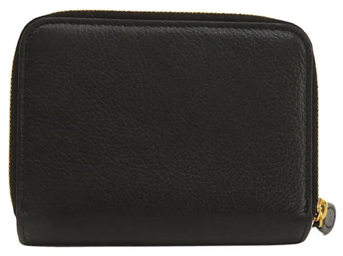 Everyday Billetera de cuero plegable Balenciaga para mujeres Negro 