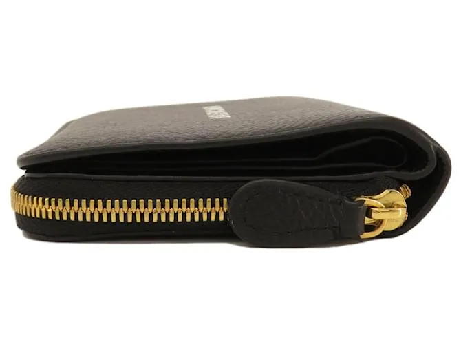 Everyday Billetera de cuero plegable Balenciaga para mujeres Negro 