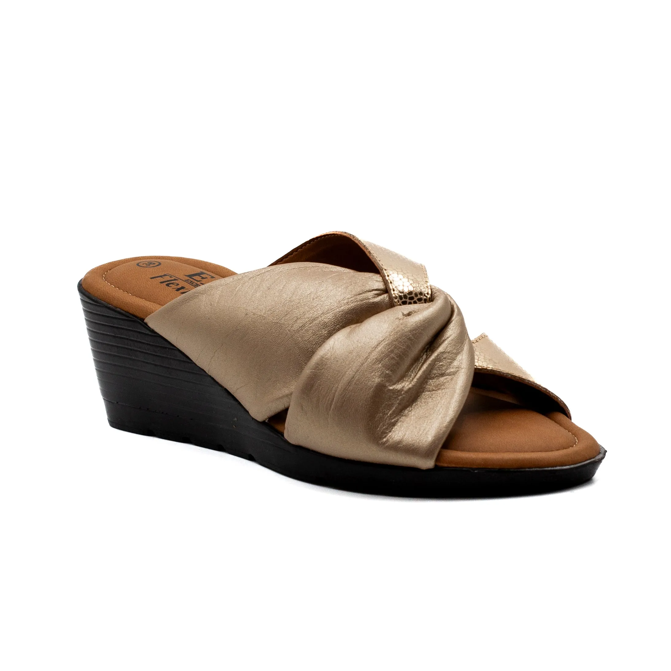 EXS Sandalia mujer color oro