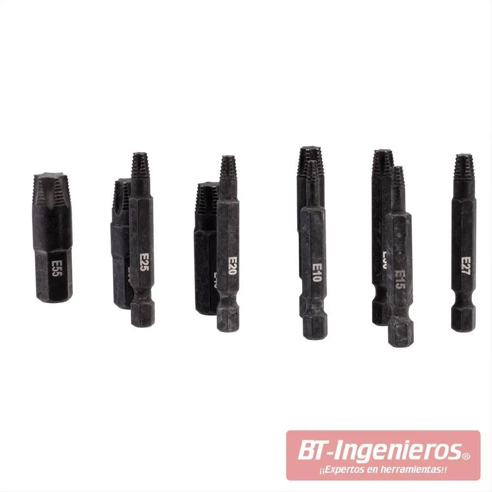 Extractores de tornillos Torx. 11 Piezas