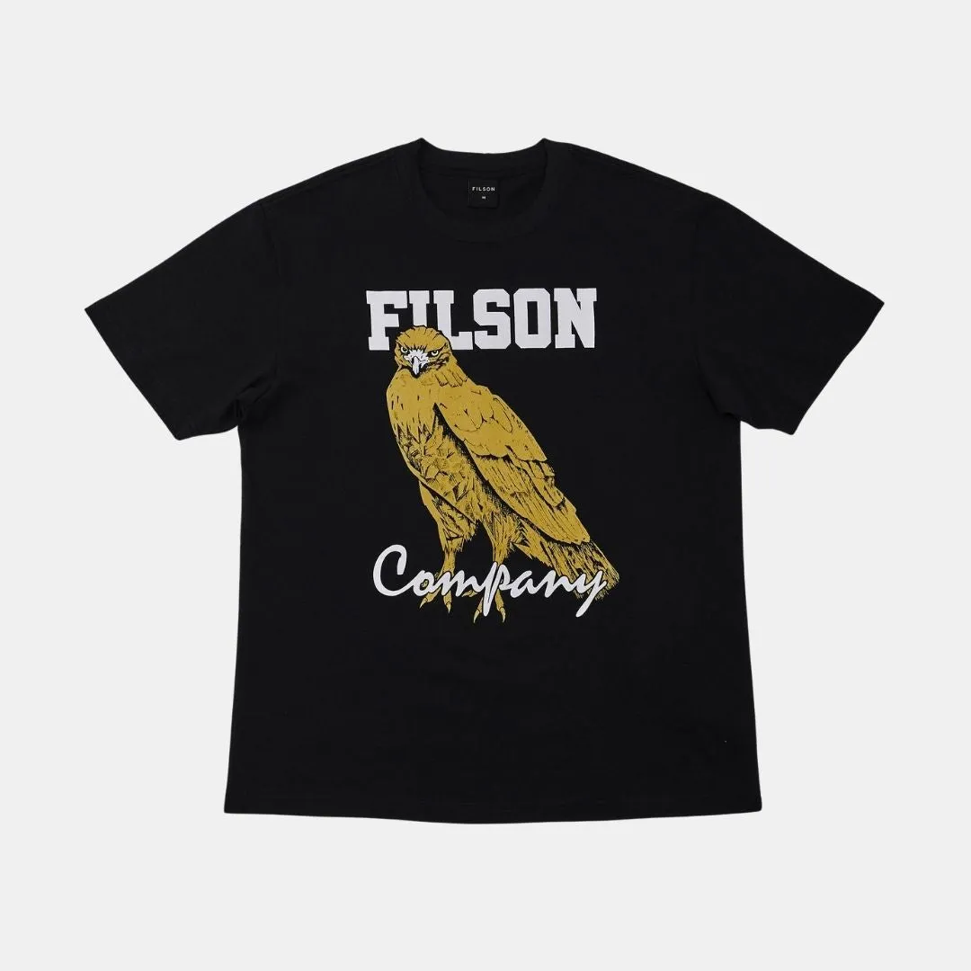 FILSON SS PIONEER GRAPHIC TSHIRT BLACK BIRD OF PREY