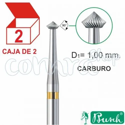 Fresa Carburo 414AU 1,00mm. Doble Cono C/2