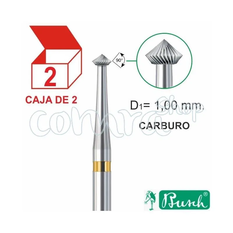 Fresa Carburo 414AU 1,00mm. Doble Cono C/2