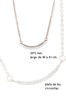 Gargantilla plata chapada marca Luxenter 218_NV001R00